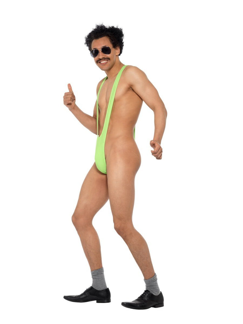 Costumes Australia Borat Mankini Adult Lime Green Costume Swimsuit_2