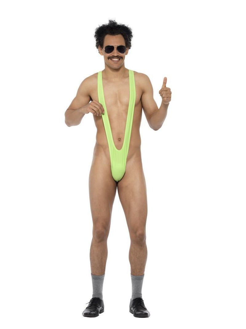 Costumes Australia Borat Mankini Adult Lime Green Costume Swimsuit_1