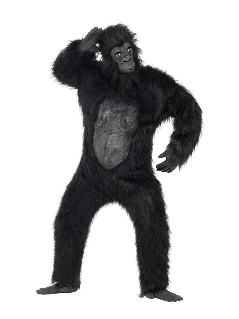 Gorilla Costume Adult Deluxe Black Bodysuit