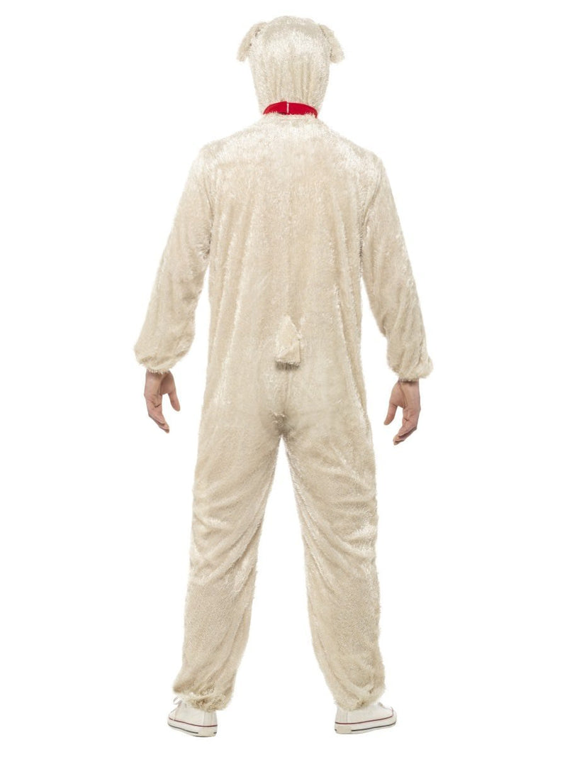 Lamb Costume Adult Beige Jumpsuit with Hood