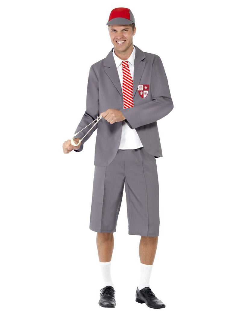 Schoolboy Costume Adult Grey School Uniform