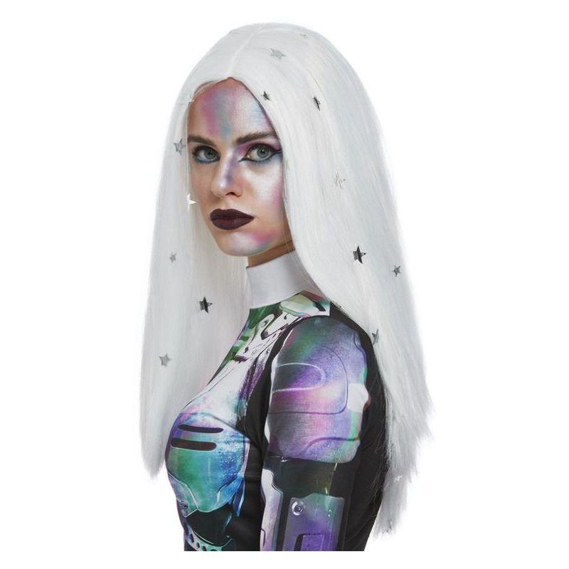 Cosmic Wig White & Silver Womens