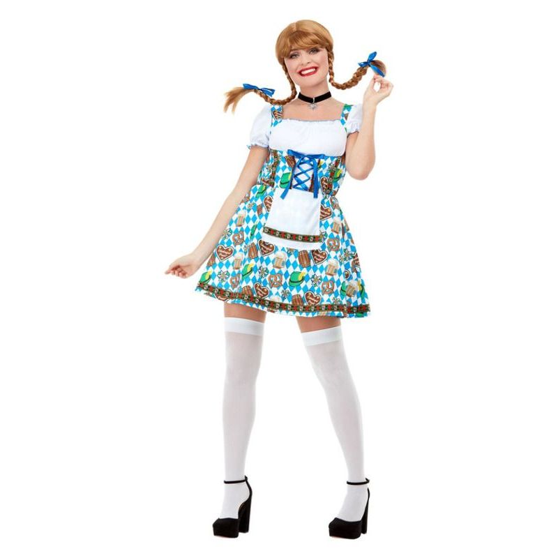 Oktoberfest Beer Maiden Costume Adult Blue Womens