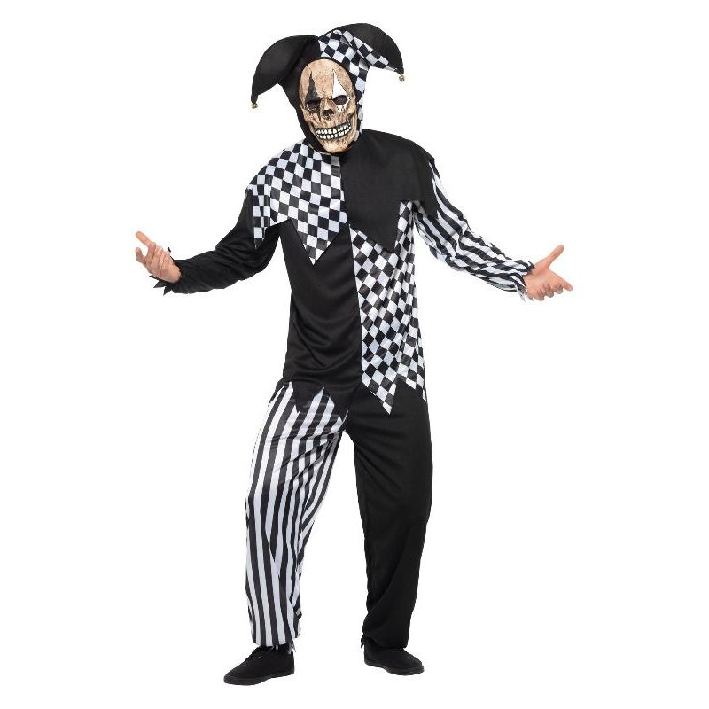 Evil Court Jester Costume Adult White Mens