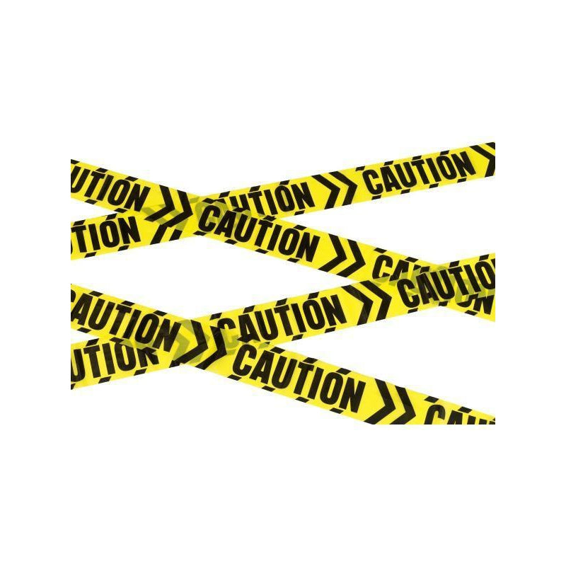 Caution Chevron Tape Adult Yellow Unisex -1