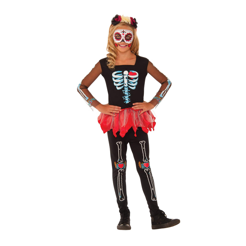 Scared To The Bone Girls Skeleton Costume