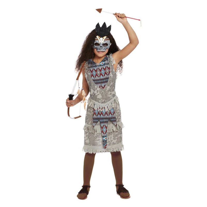 Dark Spirit Girls Warrior Costume Grey