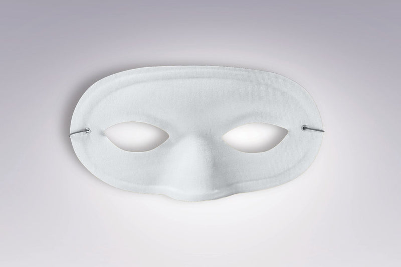 Satin Domino Mask White - Adult